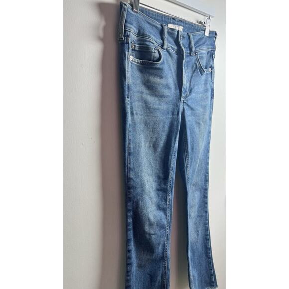 We The Free People Blue Shayla Skinny Bootcut‎ Crop Flare Denim Size 27 Stretch - Picture 3 of 10